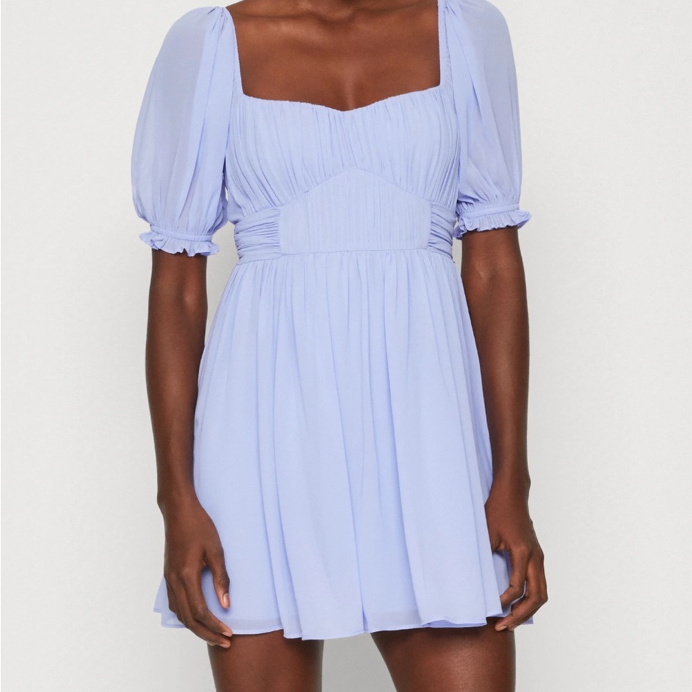 Abercrombie puff sleeve mini dress